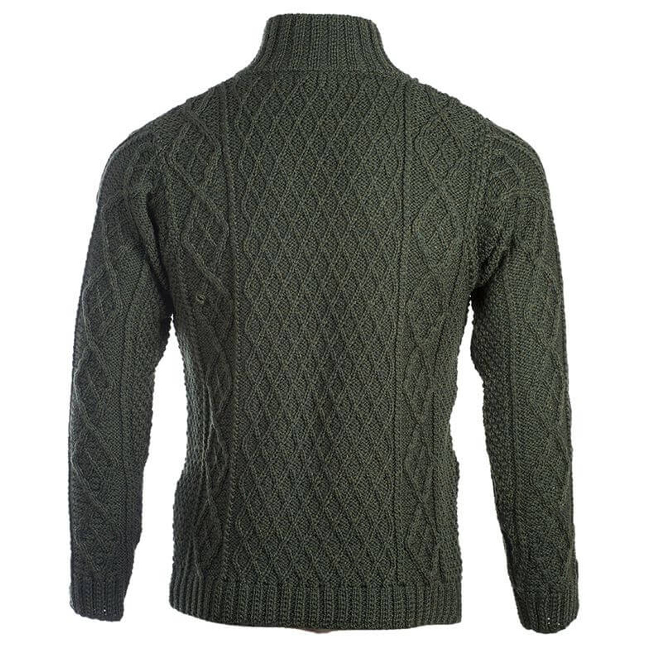 Men's Sweater with Button Collar | Aran Woollen Mills