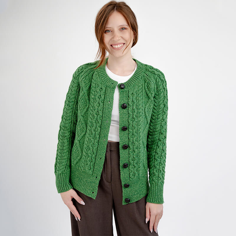 Ladies Wool Button Knit Short Cardigan | SAOL