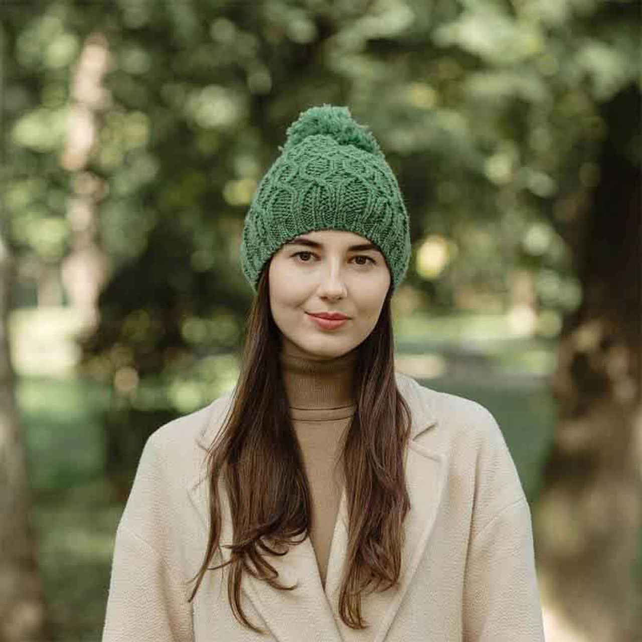 Women's Irish Cable Knit Beanie Hat