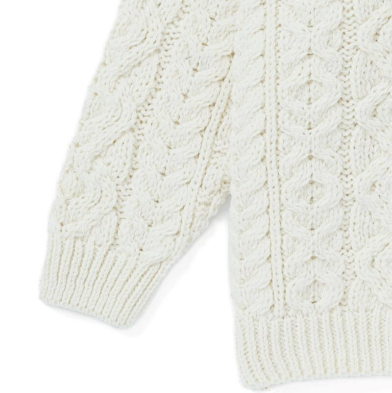 Aran Crafts Kids Shawl Neck Sweater - 100% Merino Wool, Made In Ireland - View #8