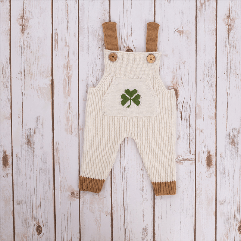 Shamrock Baby Knit Overalls