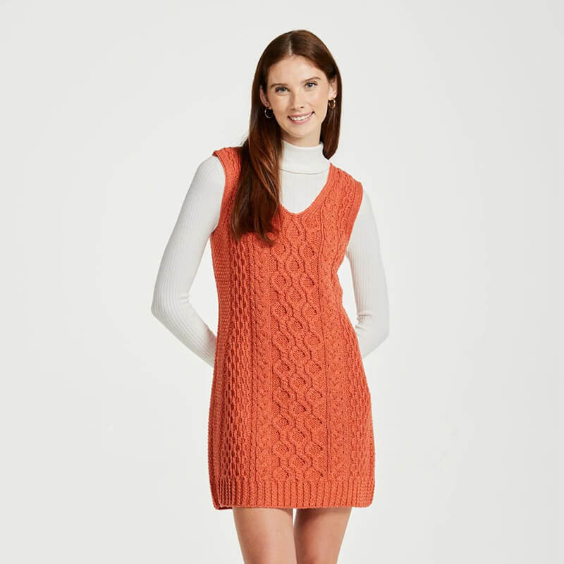 Aran Cable Knit Pullover Dress | Fast US Delivery | ShamrockGift.com