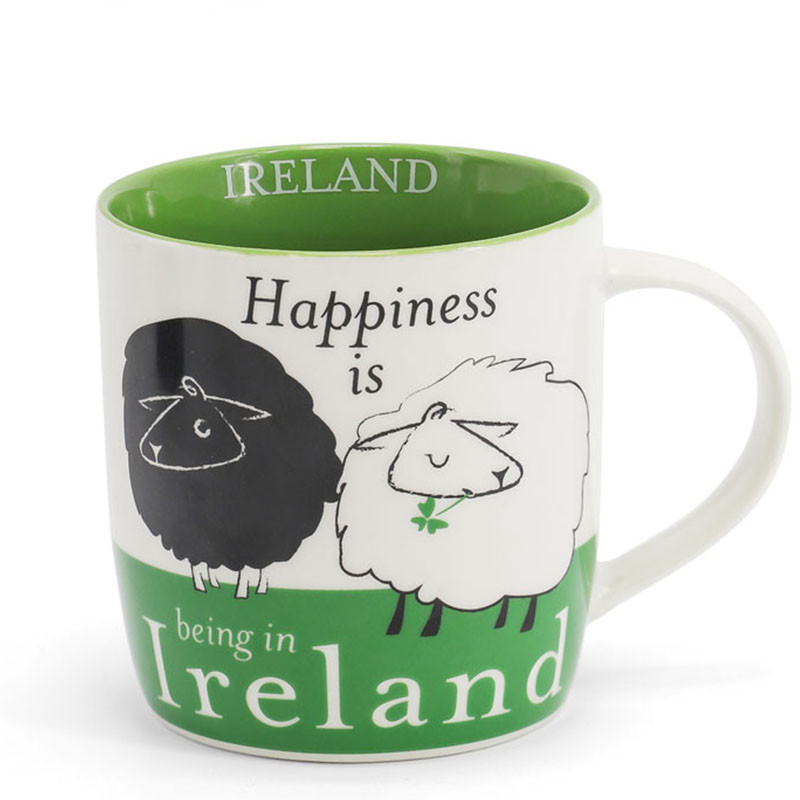 【中古】 インディーズ SHEEP： HAPPY!? Irish Happiness Sheep Mug | ShamrockGift.com
