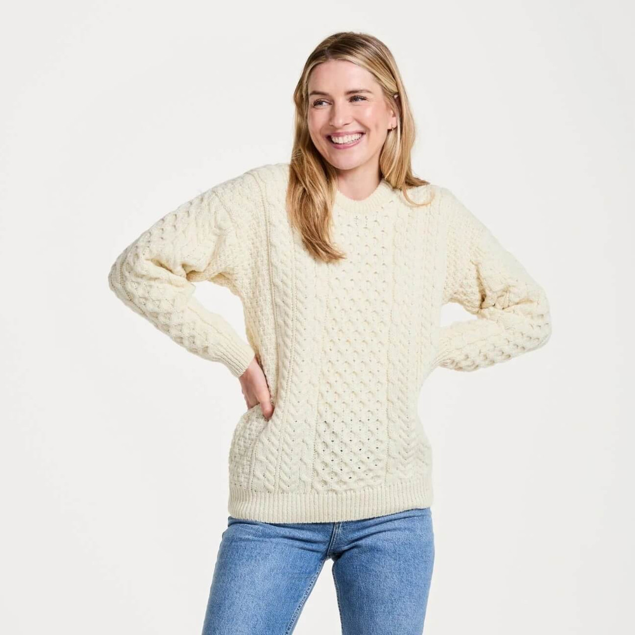 Women's Traditional Aran Sweater | ShamrockGift.com