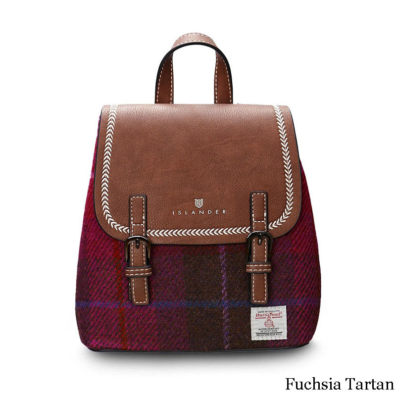 Harris Tweed Mini Backpack | Free US Shipping | Tweed & Leather