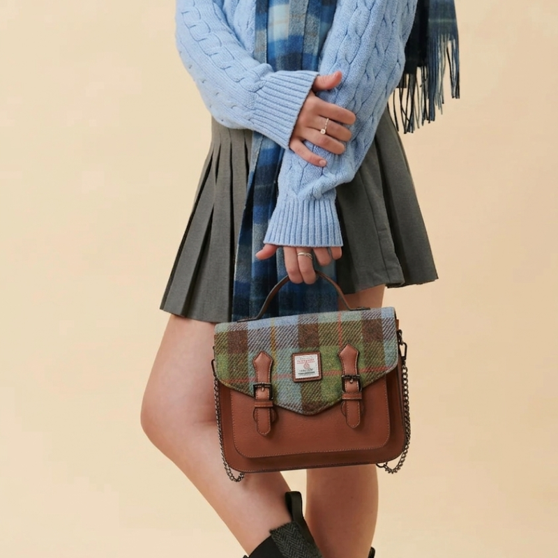 Islander Harris Tweed Calton Satchel - Medium | Free US Shipping