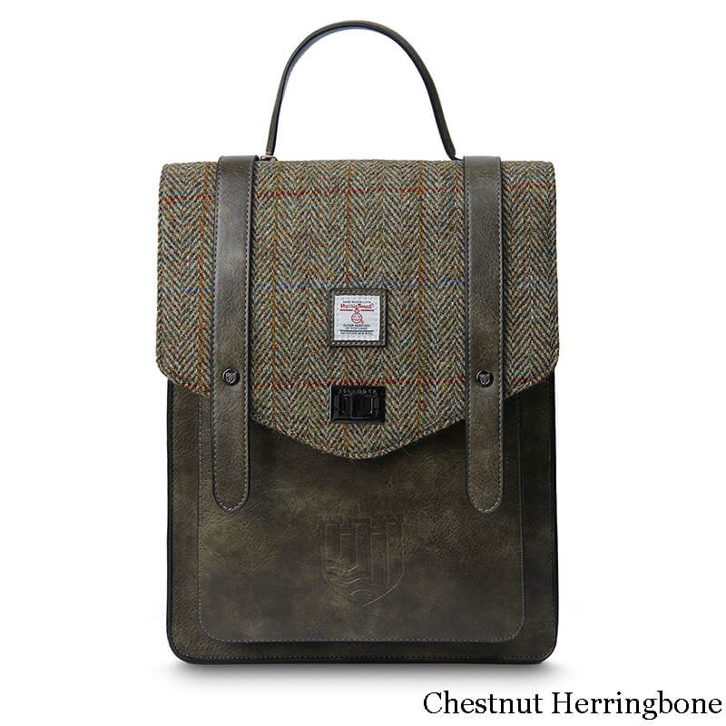 cherchbi tweed and leather backpack Harris Calton Backpack| Chestnut Tartan Dont miss out this stylish companion is ready to join you on your next adventure! Amazon.com | Genuine Harris Tweed