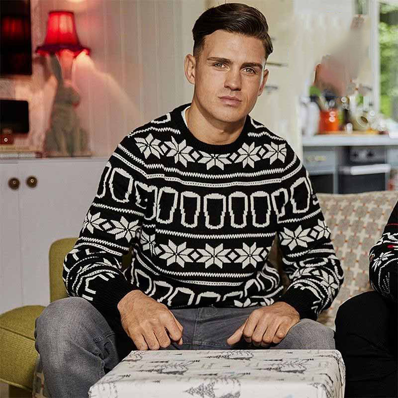 Guinness Pint Glasses Christmas Knit Sweater