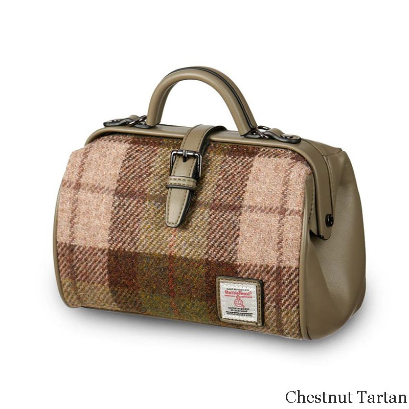 Harris Tweed Medium Doctor Bag | Free US Shipping | Tweed & Leather