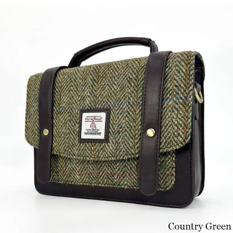 Handcrafted Harris Tweed Mini Messenger Bag | Free US Shipping