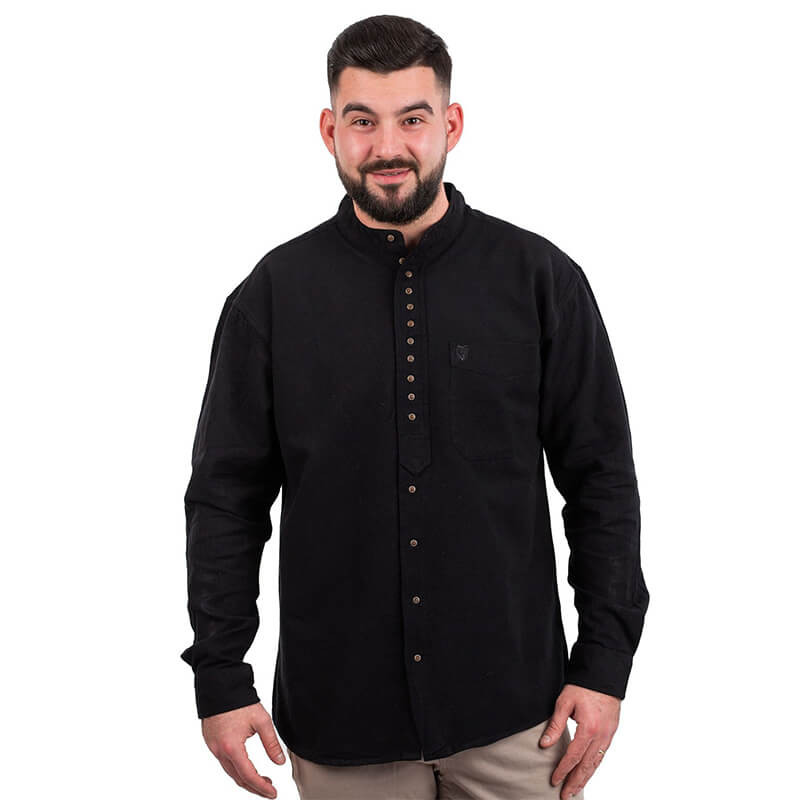 Men's Irish Linen Grandfather Style Shirt | ShamrockGift.com
