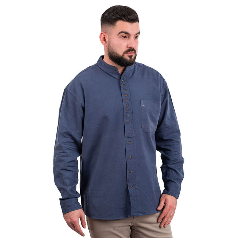 Men's Irish Linen Grandfather Style Shirt | ShamrockGift.com