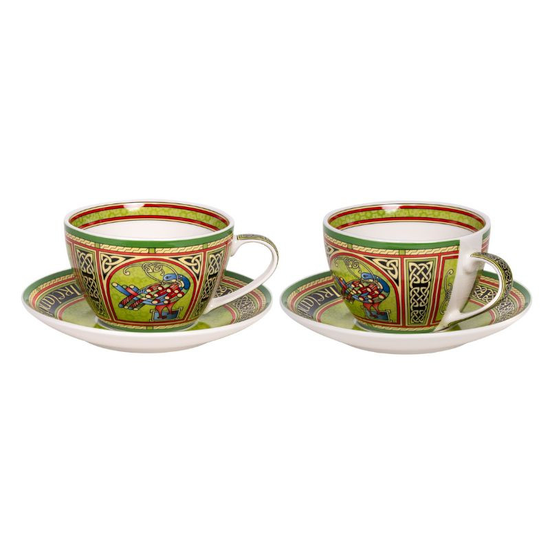 Celtic Peacock Cup and Saucer | Irish Weave Cup Collection | Royal