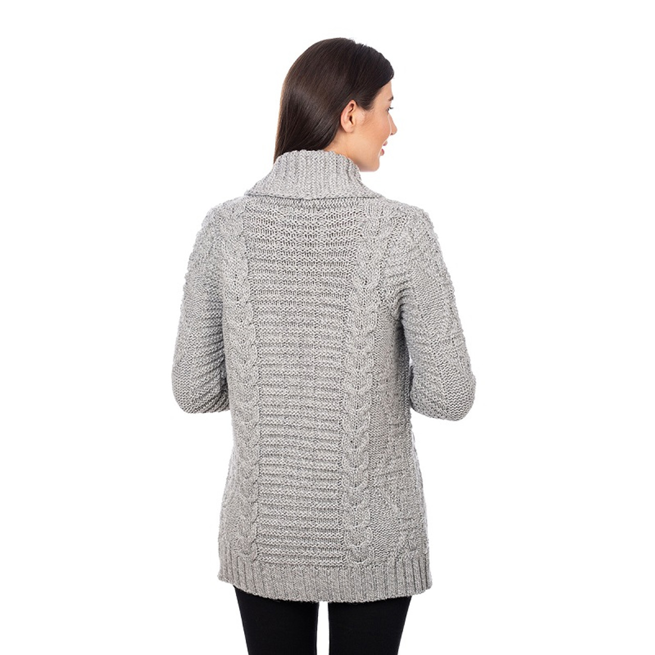 【MODERNIF】Cable open collar knit modernif (モダンイフ) - グランドケーブル襟付きニット / Gran