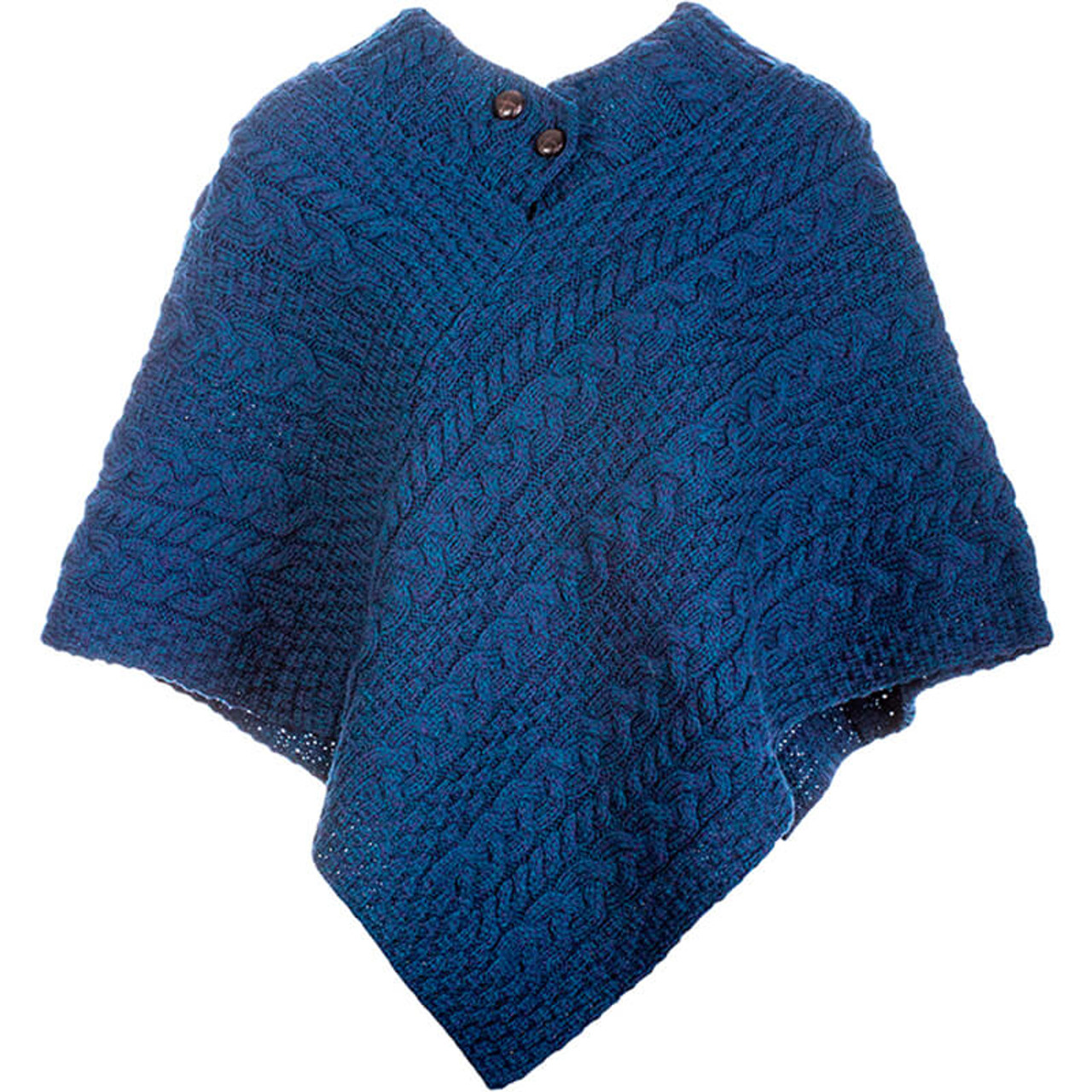 Traditional Ladies Knitted Poncho | Carraig Donn | ShamrockGift