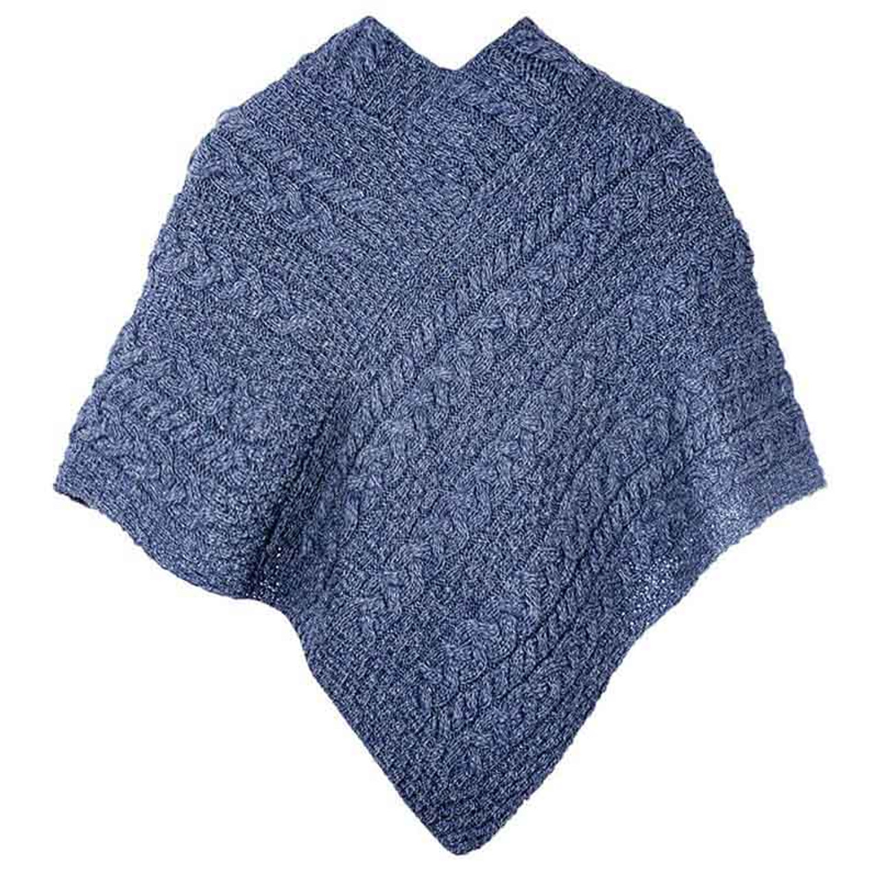 Traditional Ladies Knitted Poncho | Carraig Donn | ShamrockGift