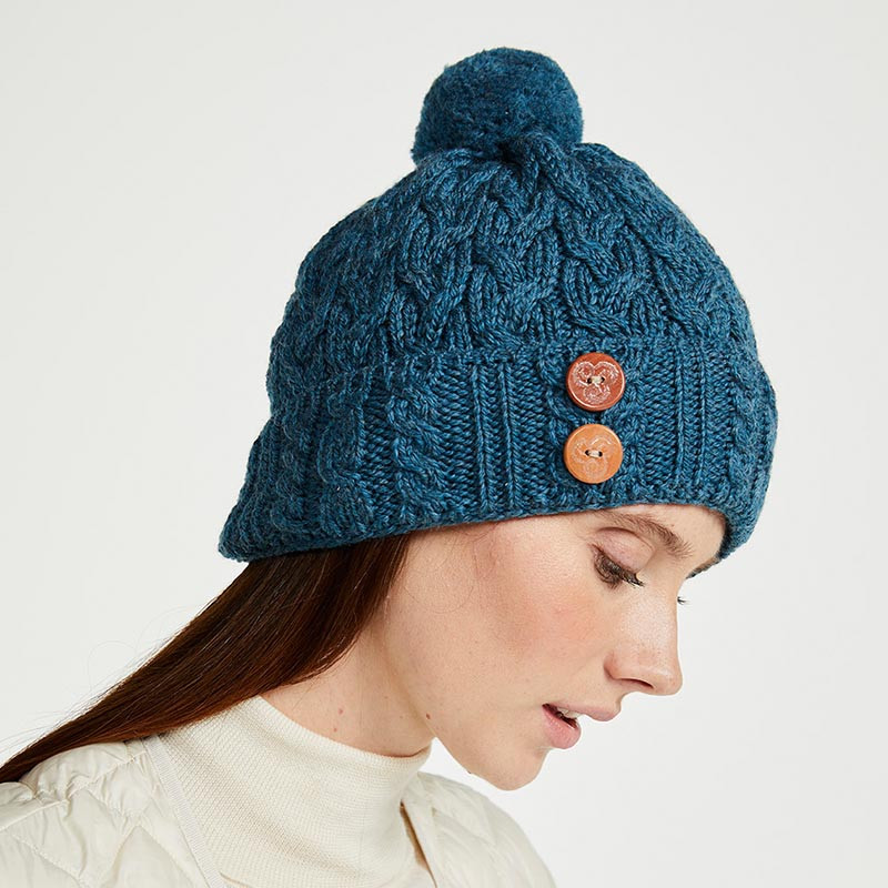 SuperSoft Merino Wool Aran Knit Beanie | Fast US Delivery  display picture 2