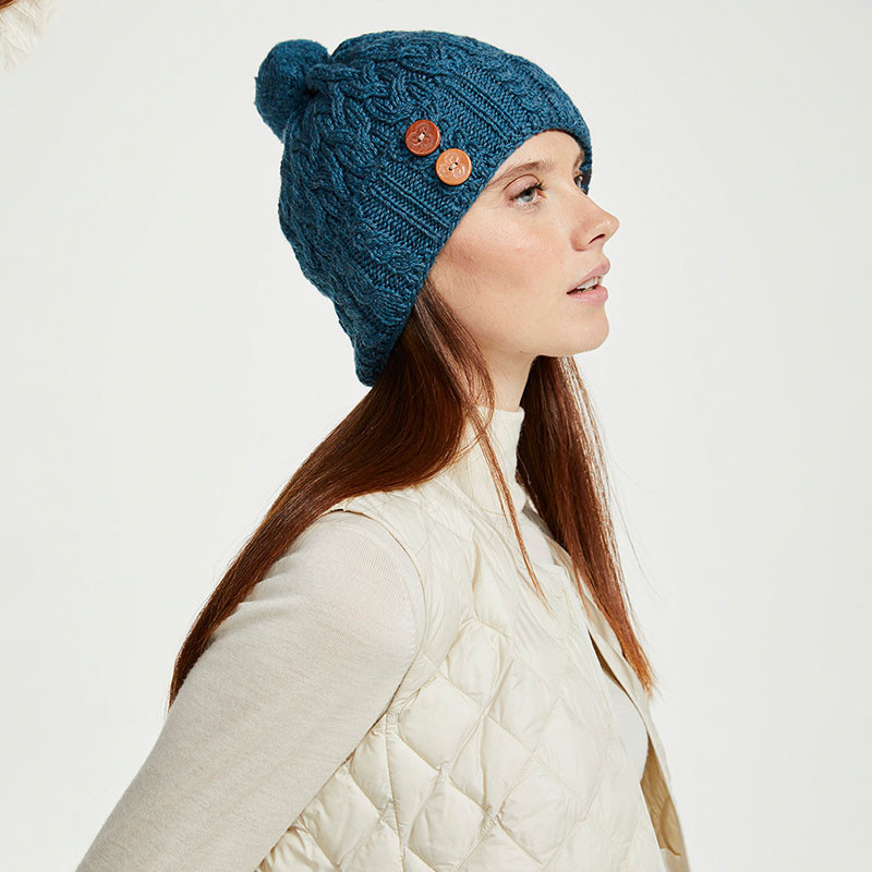 SuperSoft Merino Wool Aran Knit Beanie | Fast US Delivery  display picture 2