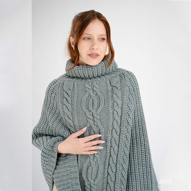 Cable Knit Cowl Neck Jumper Knitting Pattern Chunky Cowl Knitting