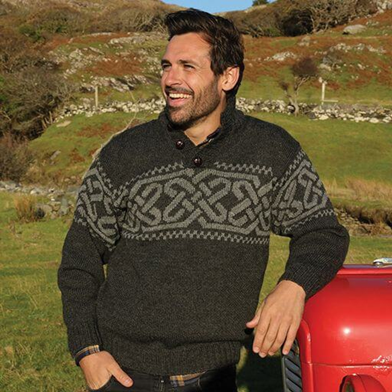 Rugged Celtic Troyer Sweater | Carraig Donn | ShamrockGift.com