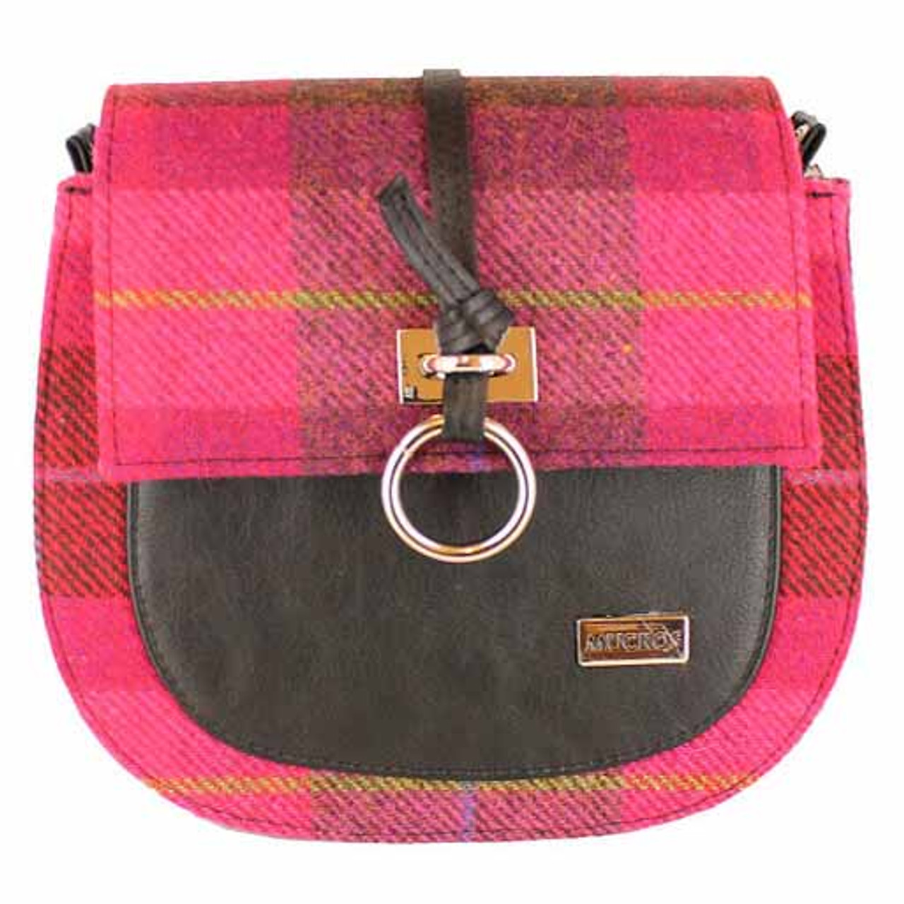Mucros Weavers Pink Irish Tweed Grace Bag for Women Made in