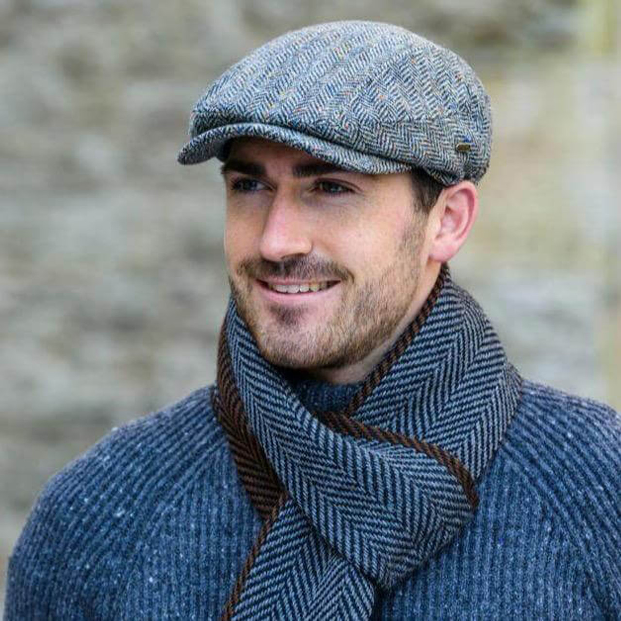 Kerry Herringbone Classic Tweed Flat Cap