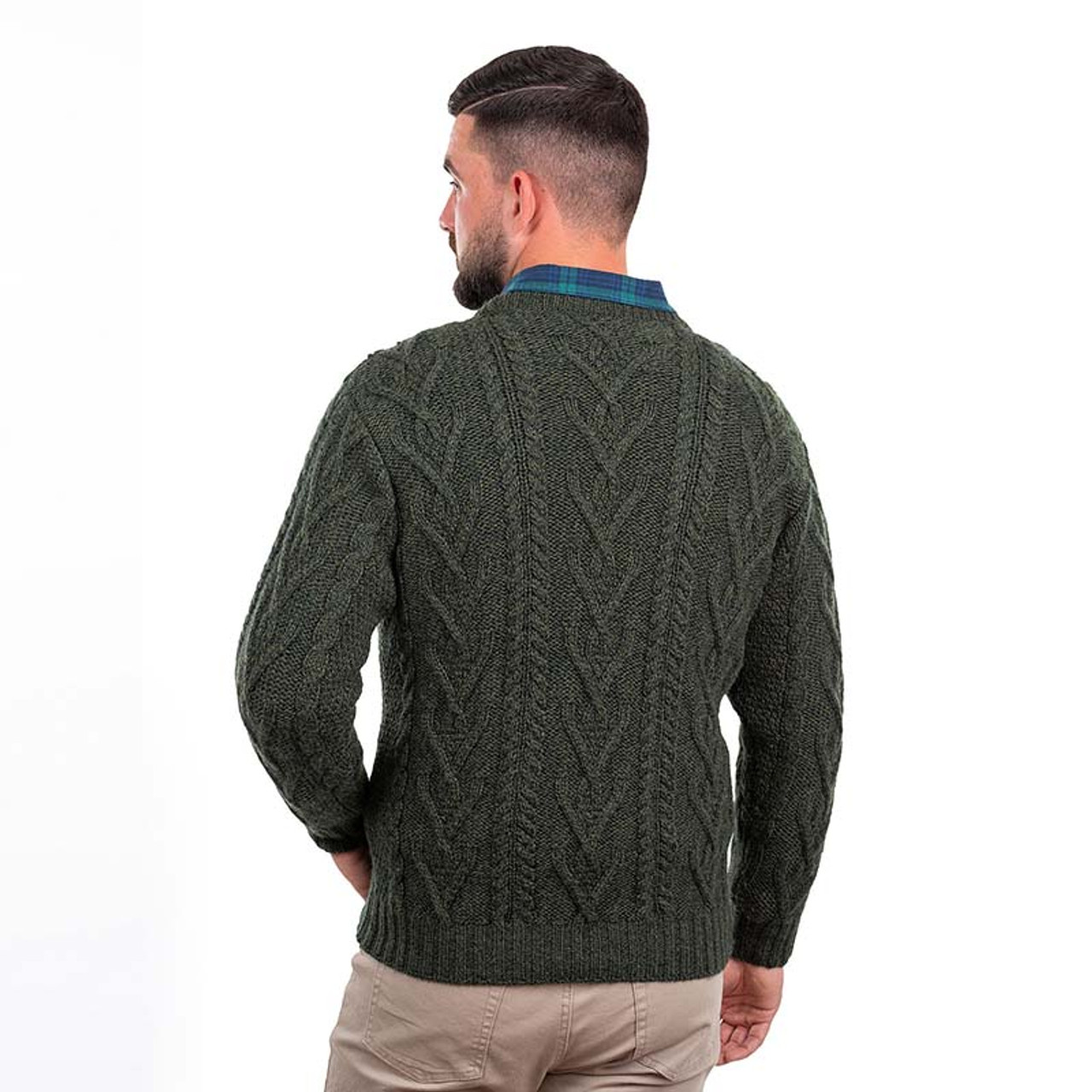 Men's Merino Wool Aran Sweater - Aran Sweaters Direct