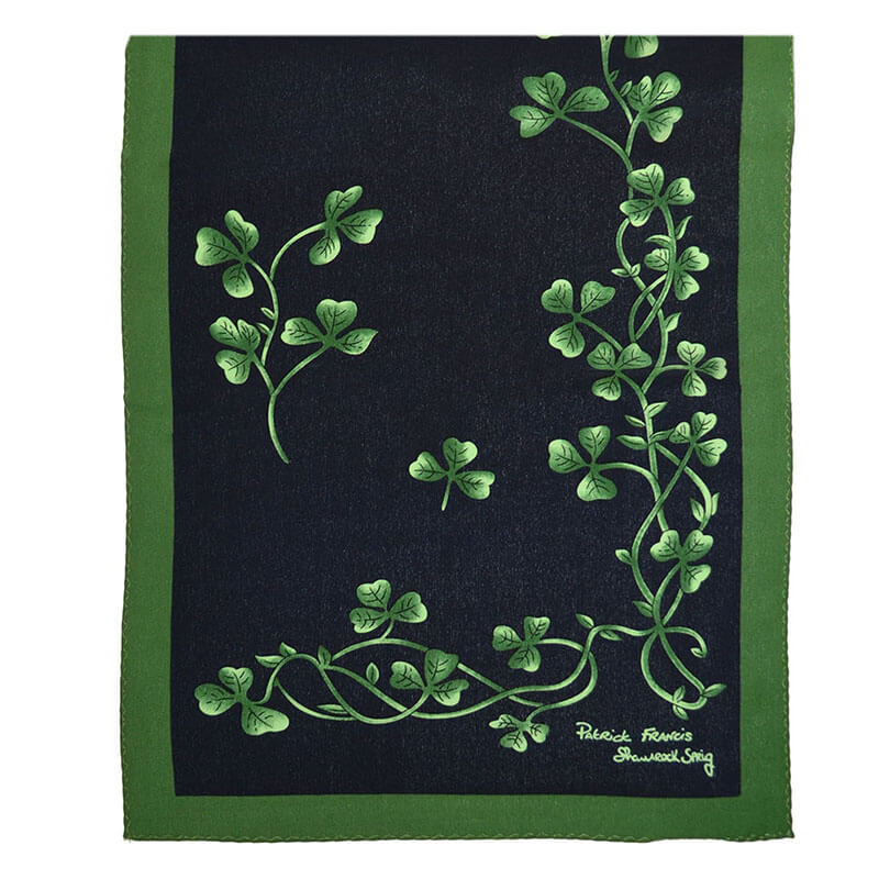 Ladies Irish Shamrock Silk Scarf | Patrick Francis  display picture 1