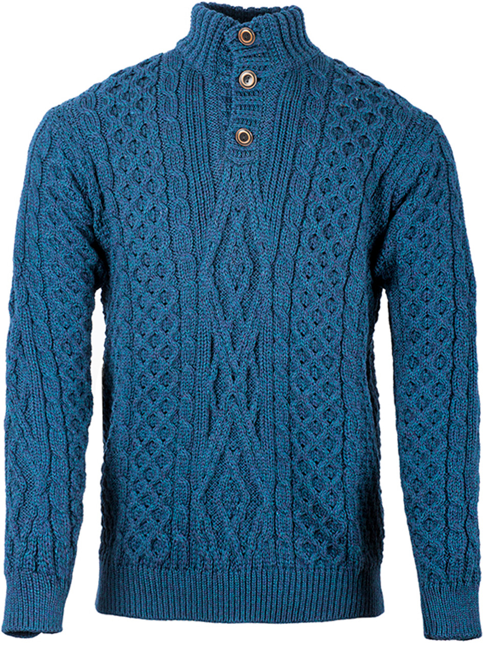 Traditional Cable Knit Merino Wool Sweater | Shamrockgift.com | Carraig ...