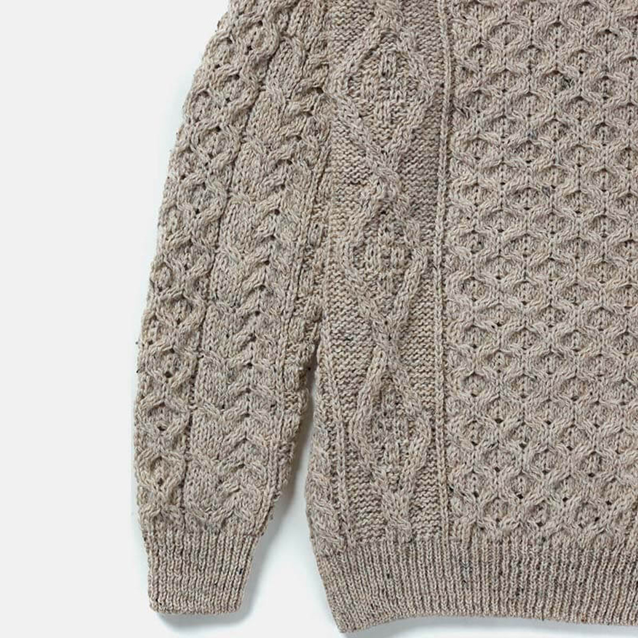 Traditional Men's Crew Neck Aran Sweater|SAOL|ShamrockGift.com