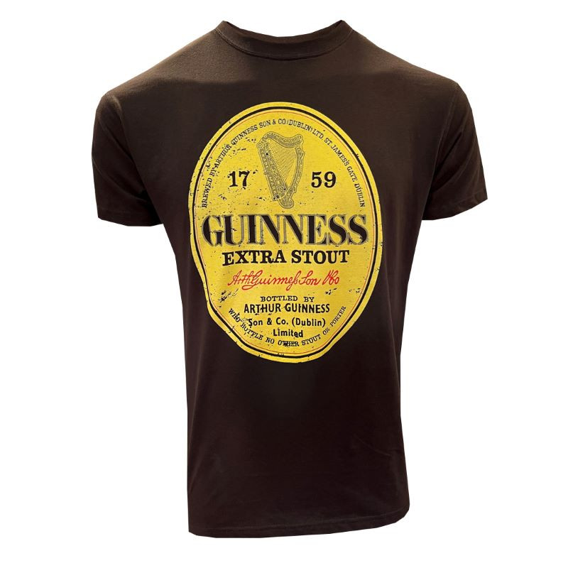 T-shirt Guinness Trèfle Irlandais (Shamrock) - Taille B16, Vert, 100% Coton, Neuf Avec étiquettes, Style Pub/Ultras