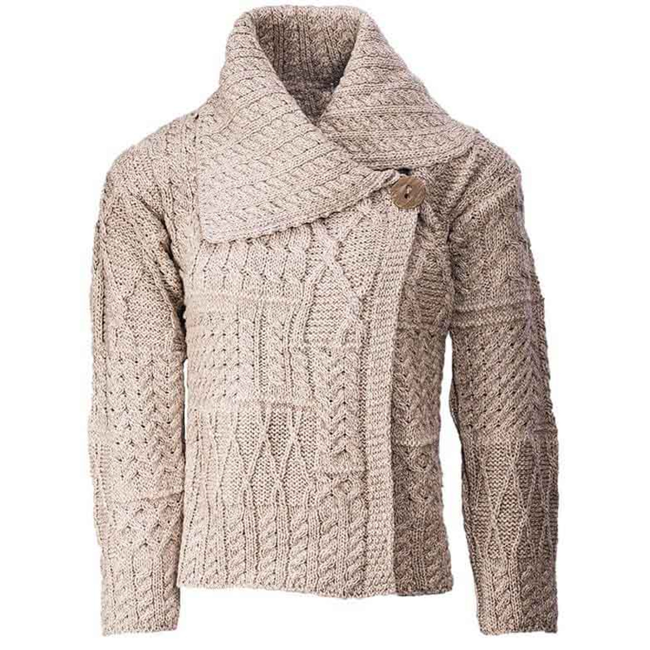 ニット/セーター FRAMeWORK - Carraig donn #aran woollen mills Unisex Aran Sweater in Cream - Aran Woolen Mills | Carraig Donn