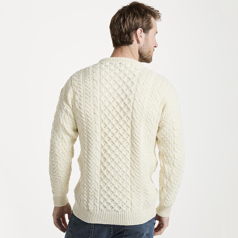 Irish Cable Knit Crew Neck Sweater | Fast US Delivery