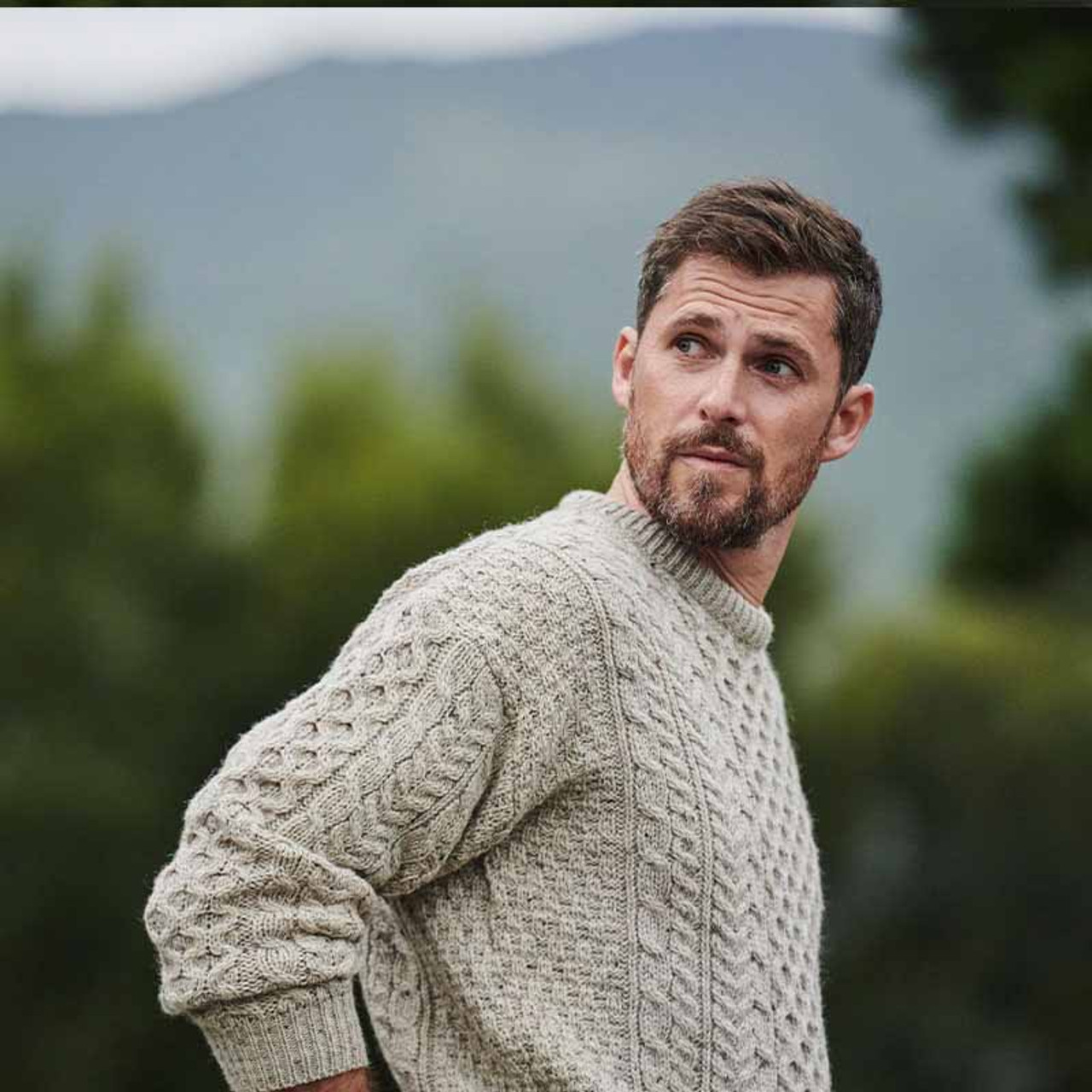 Men's Irish Aran Sweater | Aran Woolen Mills | ShamrockGift.com