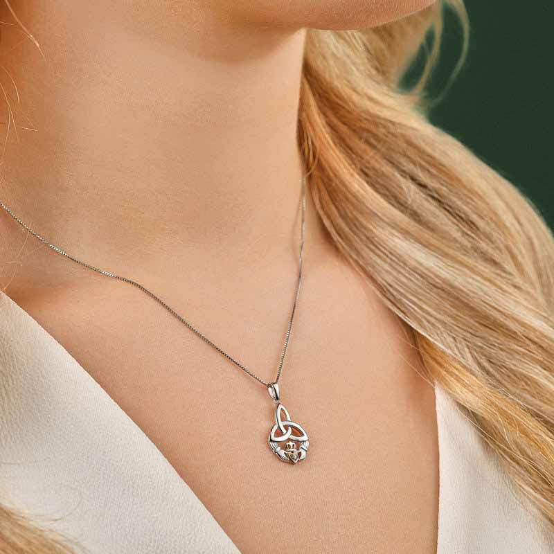 Claddagh Celtic Trinity Knot And Chain | ShamrockGift.com