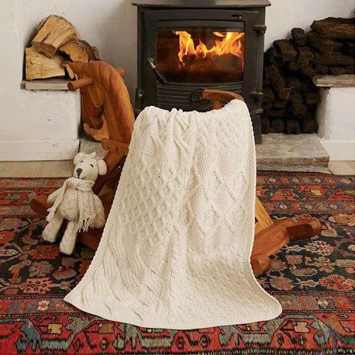 B659 SuperSoft Merino Knit Patch Baby Blanket best ShamrockGift.com