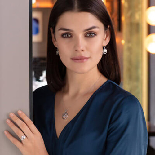 Solvar 10K Gold & Diamont Silver Tree of Life Pendant S46181 Shamrockgift.com