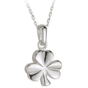 Sterling Silver Irish Shamrock Pendant 