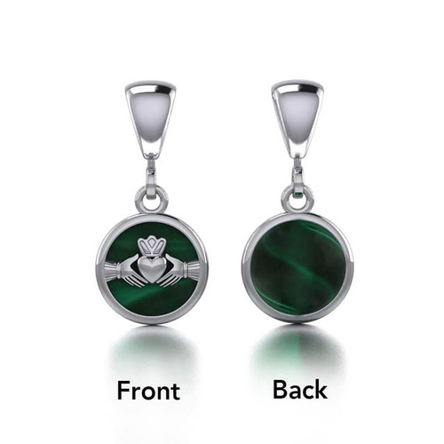 GS-TPGD004721-MA-set Lucky Irish Claddagh Circle Pendant ShamrockGift.com
