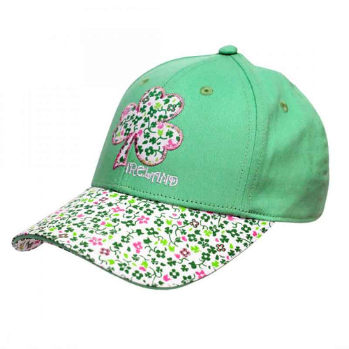 Traditional Craft Apple Green Ireland Shamrock Kids Baseball Cap T7512-OS ShamrockGift.com