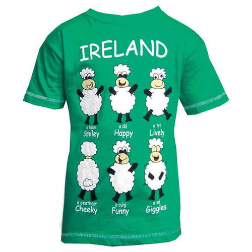 Traditional Craft Limited Happy Sheep Ireland Kids Tee T7334 ShamrockGift.com
