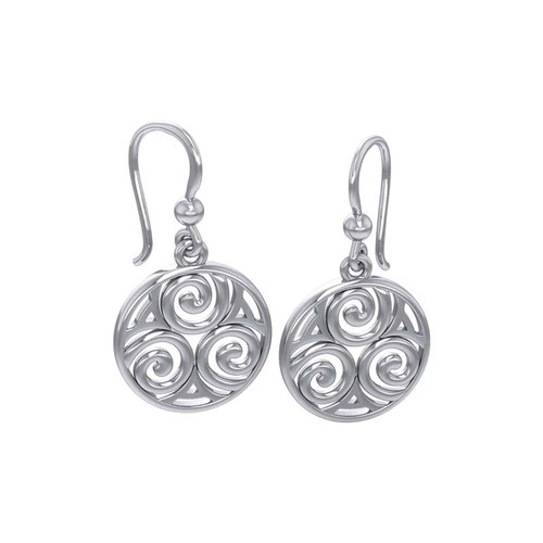 GS-TEGR908553-set Sterling Silver Spiral Celtic Knot Earrings ShamrockGift.com