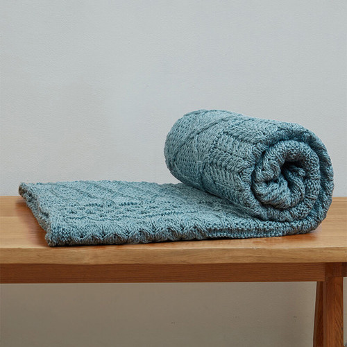 Carraig Donn Irish Wool Patchwork Adult Throw Blanket Mist Marl ShamrockGift.com Carraig Donn Irish Wool Patchwork Adult Throw Blanket Mist Marl ShamrockGift.com