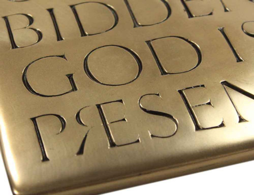 Bidden or Not Bidden, God is Present Bronze Plaque 115.1BZ ShamrockGift.com