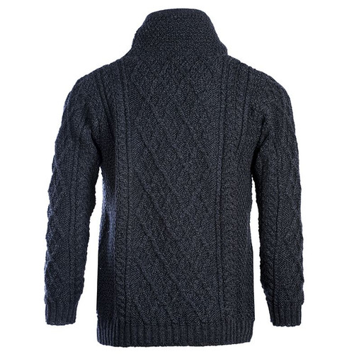 Aran Woollen Mills Men's Sweater with Drawcords Derby B558 ShamrockGift.com