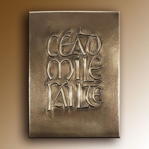Irish Blessing Cead Mile Failte Bronze Plaque 18.3BBZ ShamrockGift.com