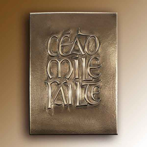 Irish Blessing Cead Mile Failte Bronze Plaque 18.3BBZ ShamrockGift.com