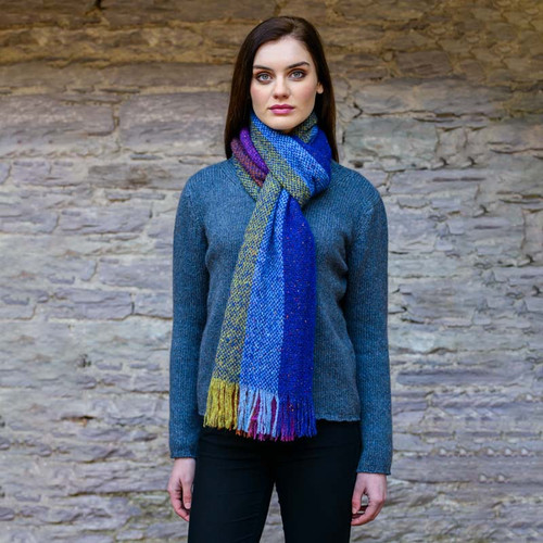 MWI12 Men's Wool Multicolor Irish Scarf  ShamrockGift.com