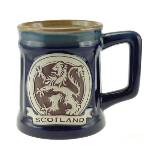 GA-PT1002-BLU Scotland Stoneware Beer Mug ShamrockGift.com