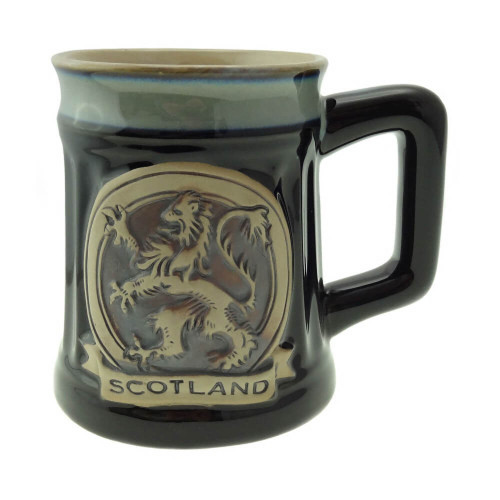 GA-PT1002-BLK Scotland Stoneware Beer Mug ShamrockGift.com